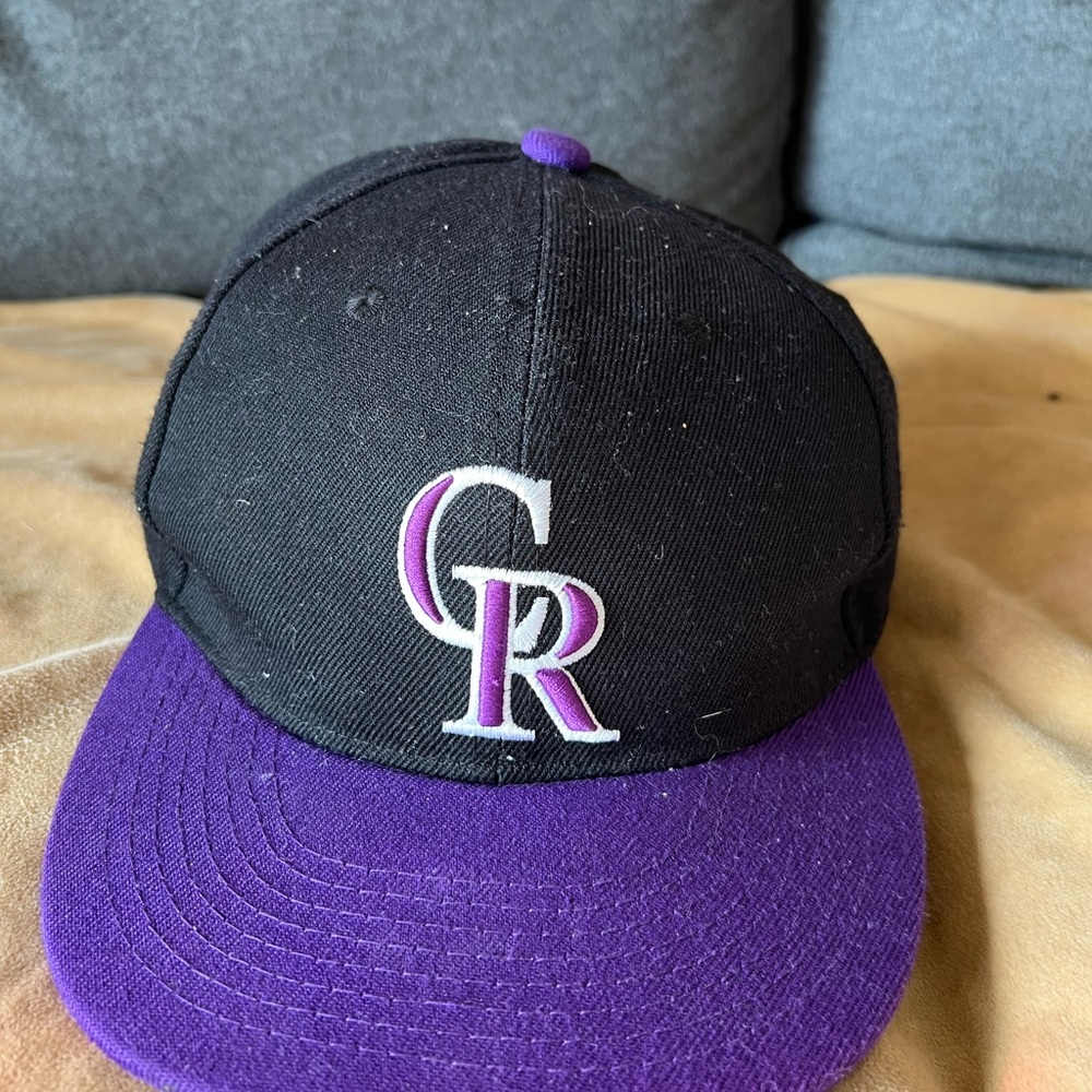 Colorado Rockies Black and Purple Baseball Cap